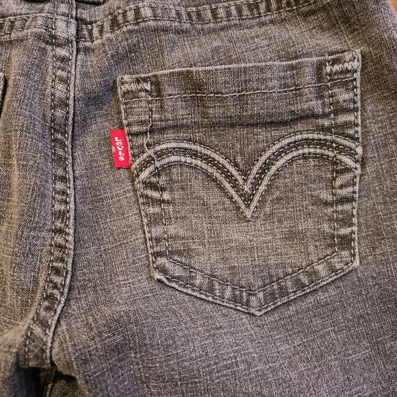 Levi's bootcut jeans denim in a youth girls size 10. Gray heathered EUC - Picture 5 of 13